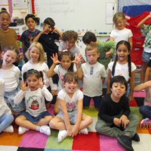 children making funny faces